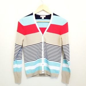 Brooks Brother Stripe Color Block Sweater Cardigan